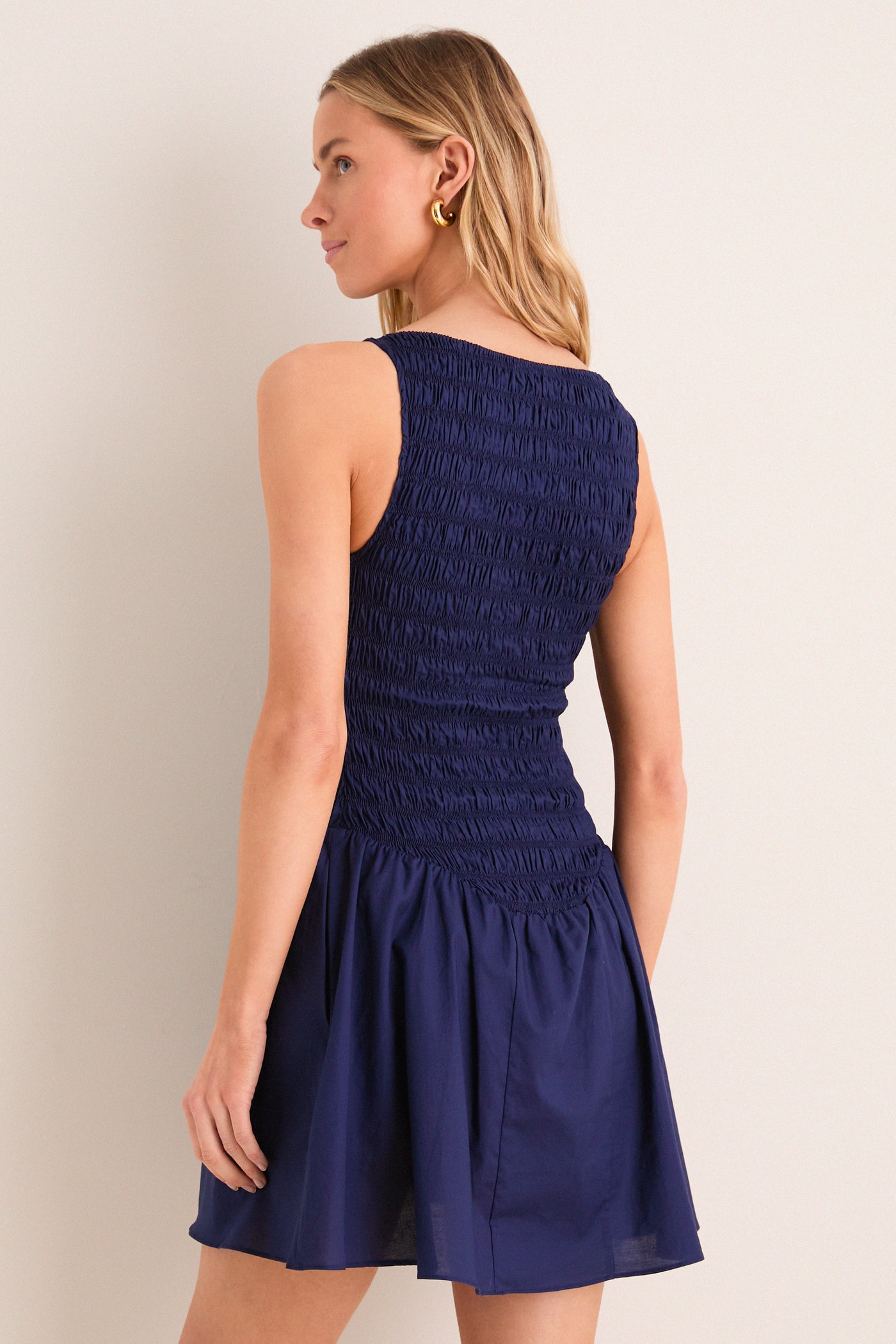 navy blue vintage dress FAITHFULL Martina Mini Dress in Navy