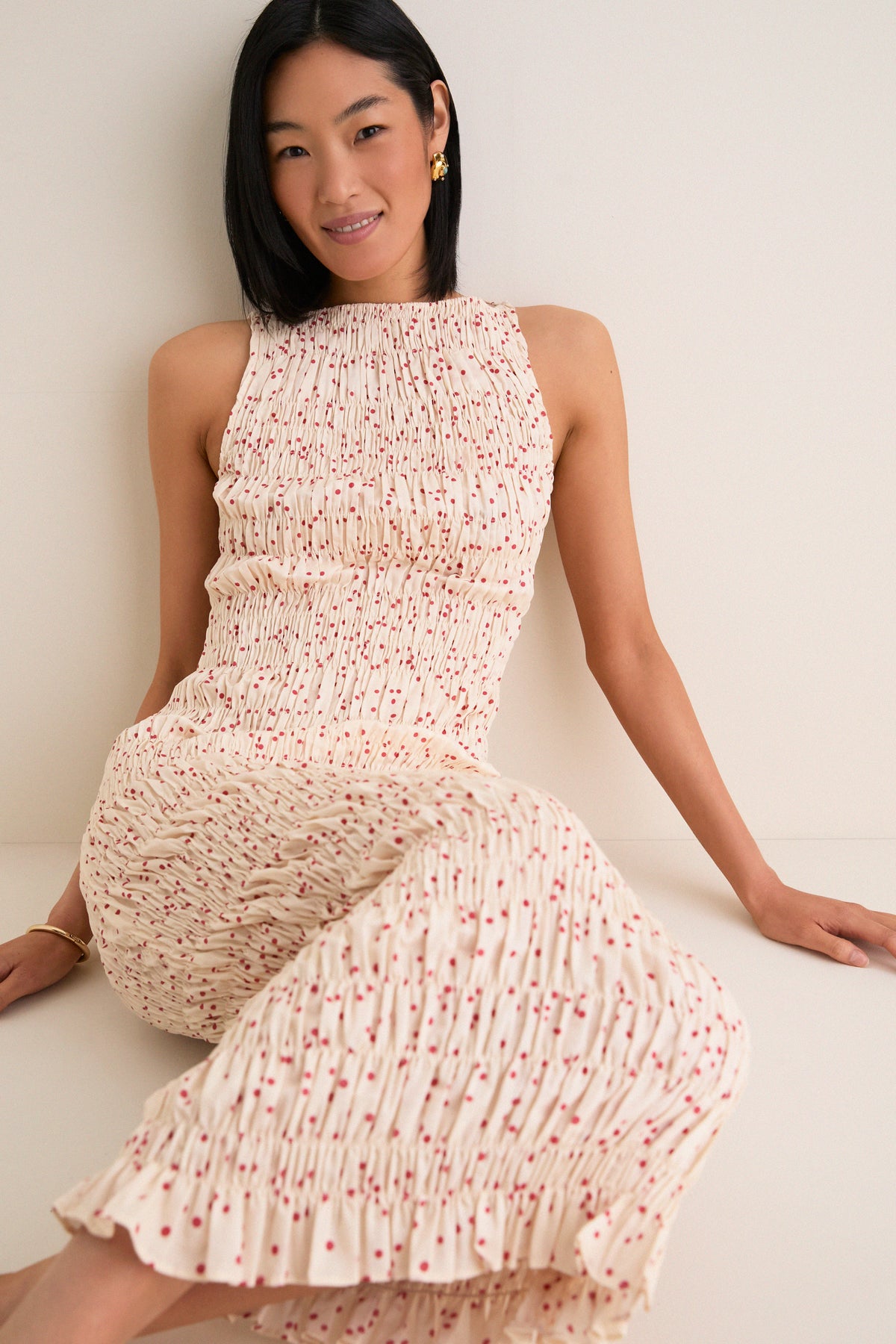 Linnea Dot Panna Sorella Midi Dress