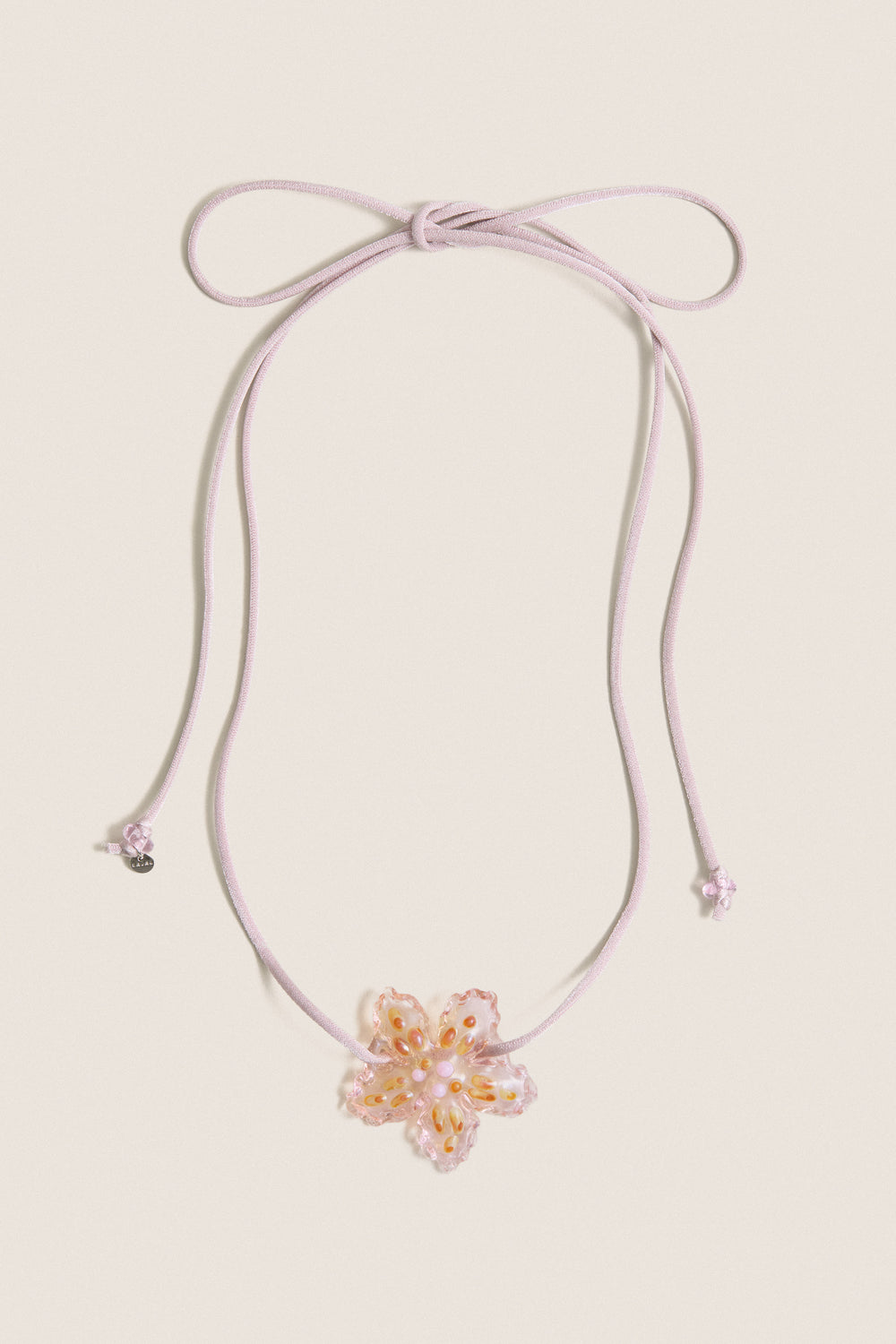 Pink Glass Betta Necklace