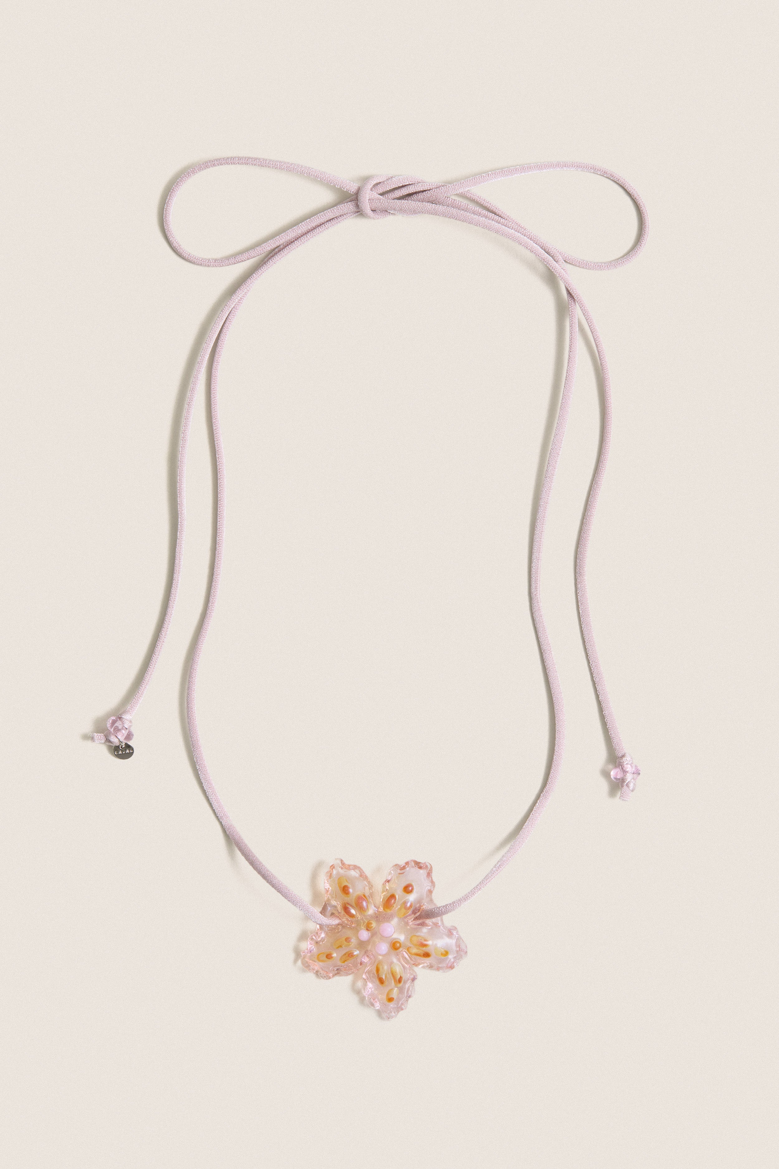 Pink Glass Betta Necklace