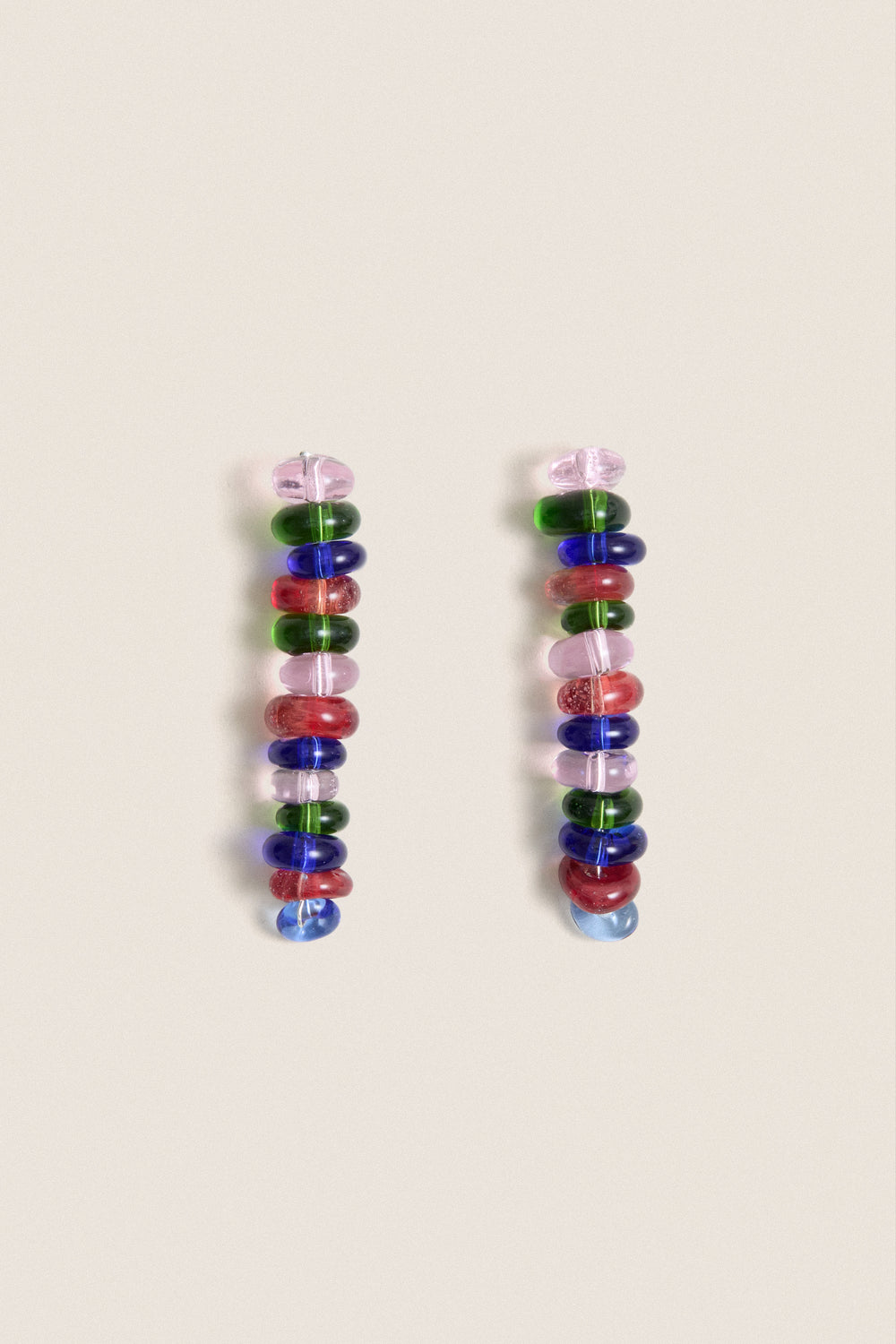 Rainbow Glass Roulette Earrings