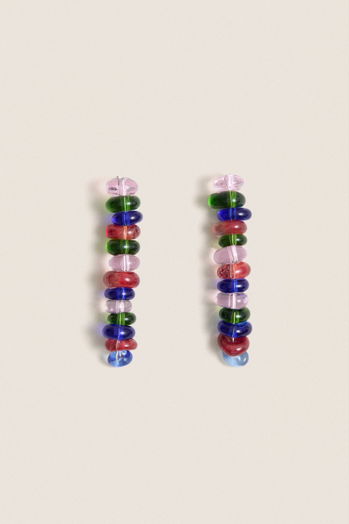 Rainbow Glass Roulette Earrings