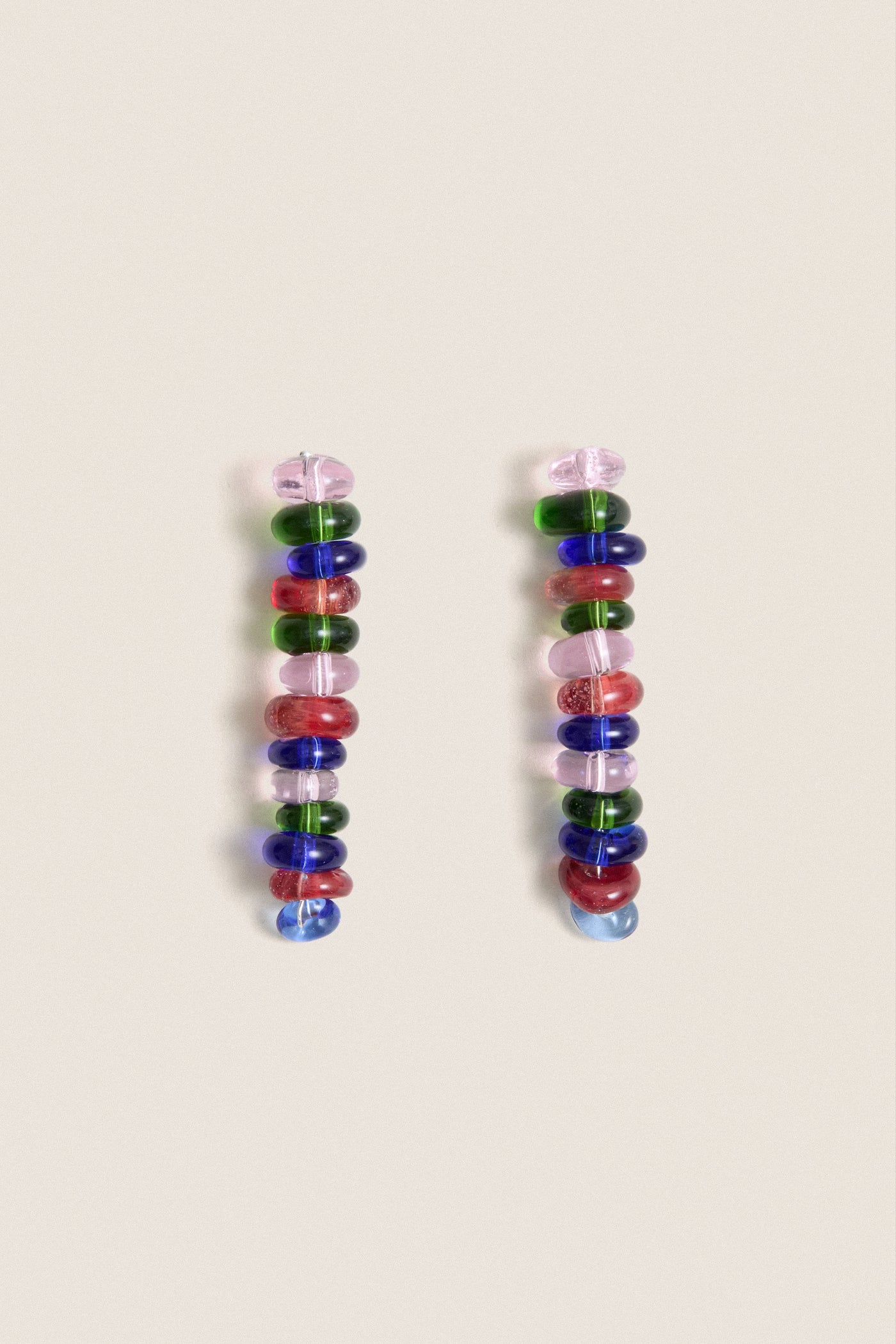 Rainbow Glass Roulette Earrings