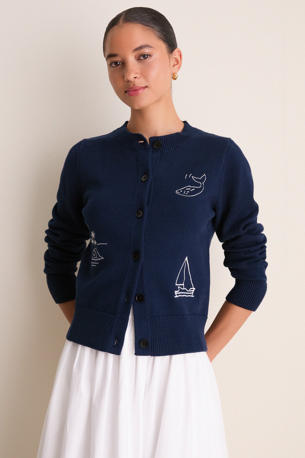 Navy Mooring Cardigan