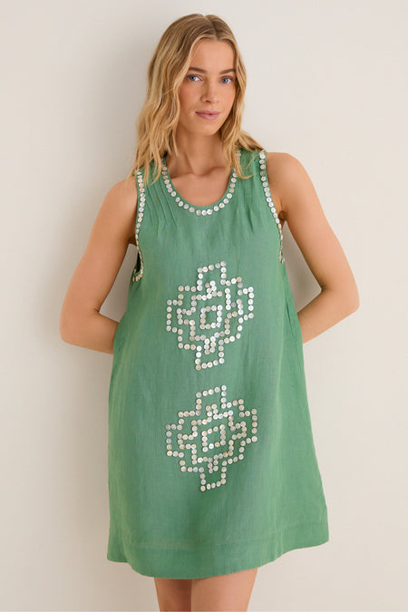 Green Leaf Eva Mini Dress