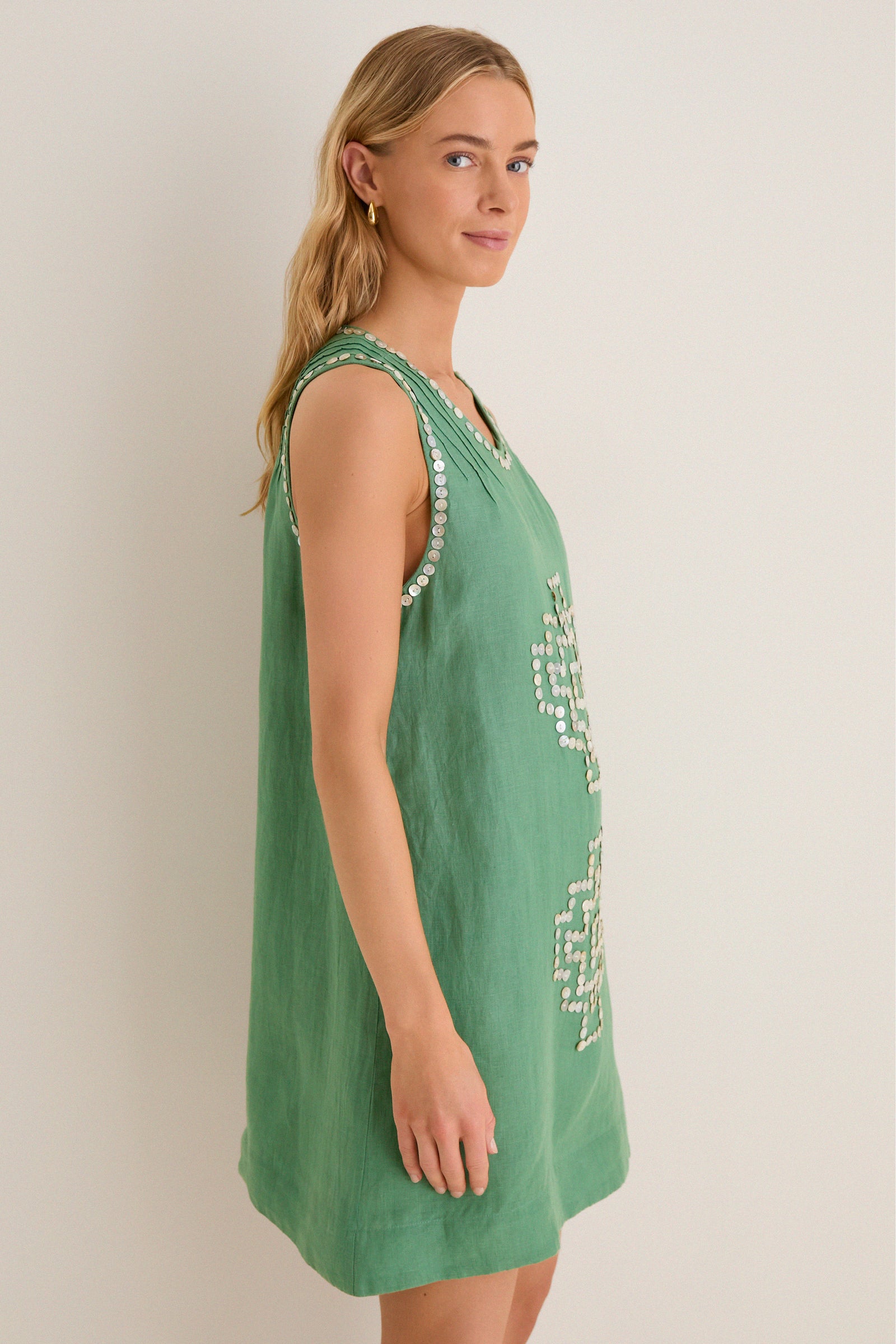 Green Leaf Eva Mini Dress