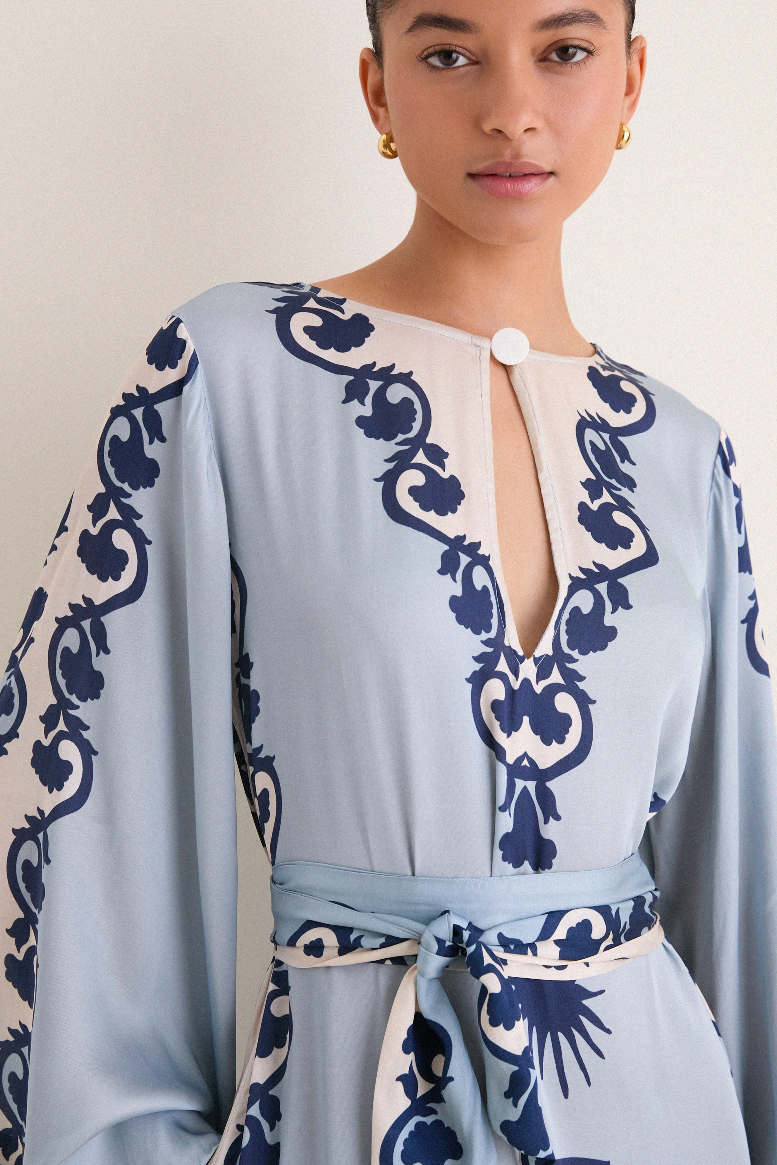 Sun Chacana Blue Lee Kaftan | Carolina K. Sun Chacana Blue Lee Kaftan | Carolina K.