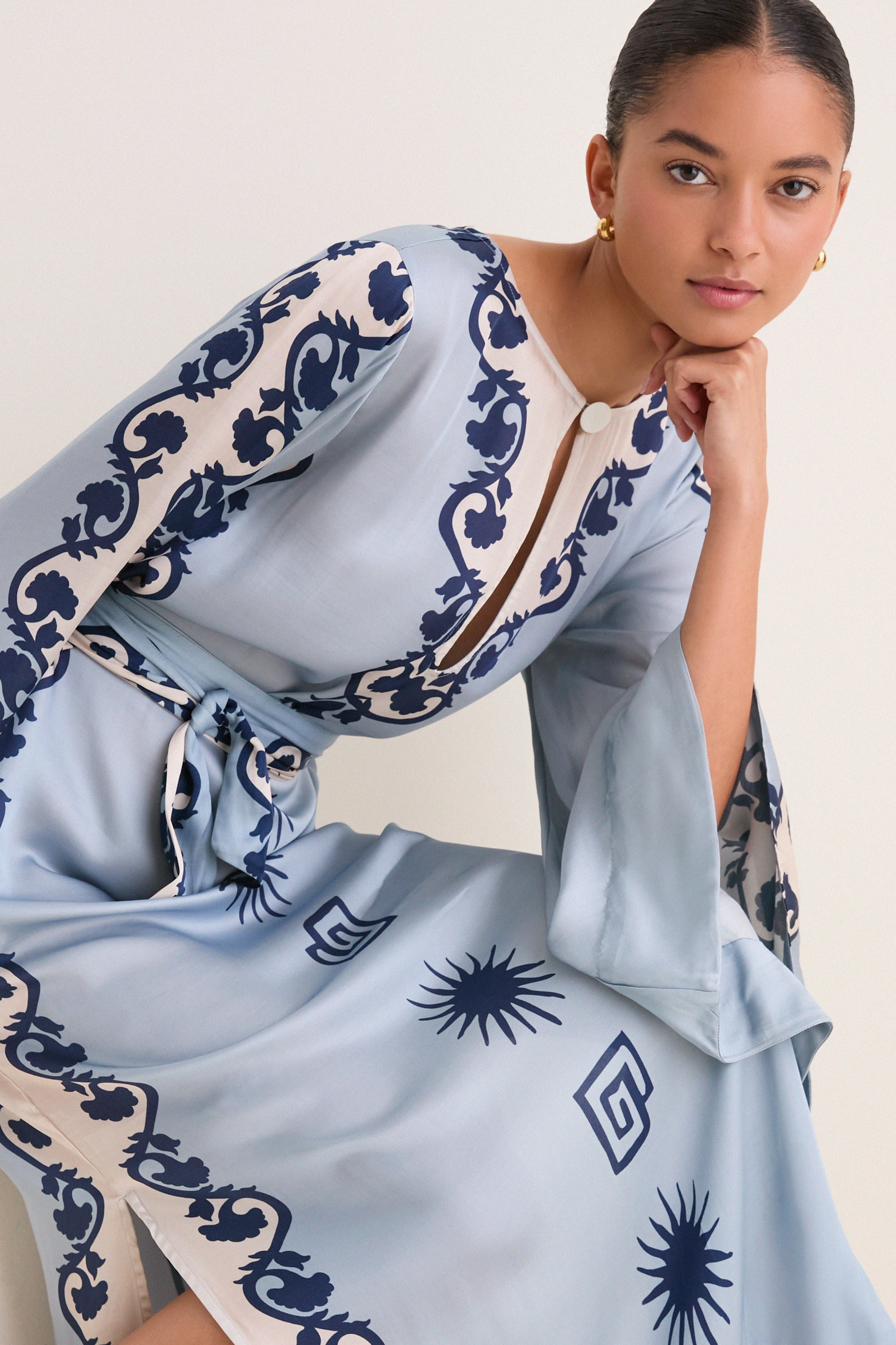 Sun Chacana Blue Lee Kaftan | Carolina K.
