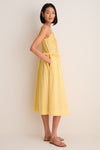 Yellow Alberte Solid Tank Dress