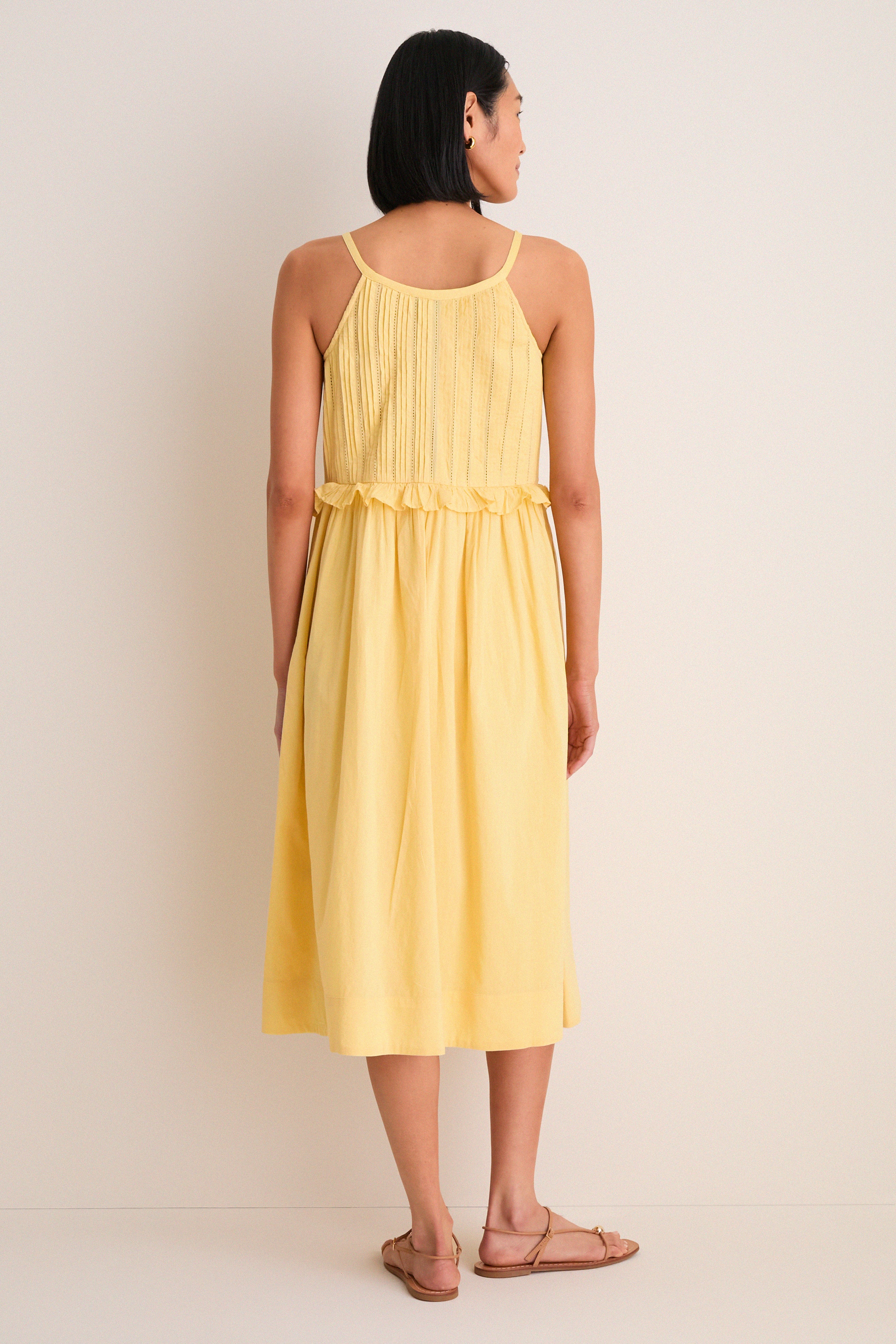 Yellow Alberte Solid Tank Dress | Sea New York