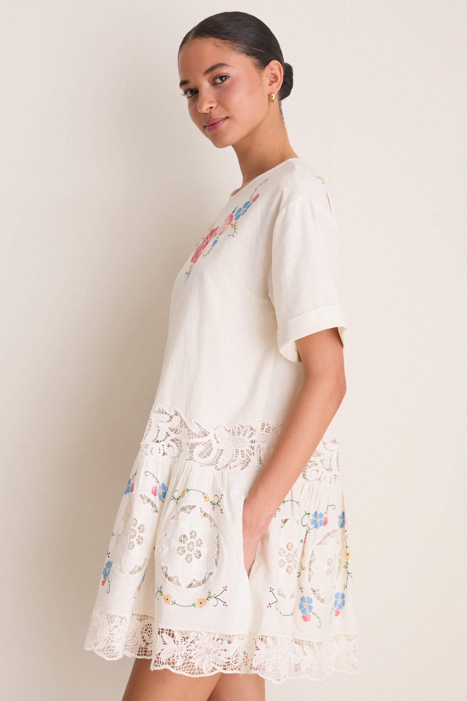 Sea New York Multi Astrid Embroidery Mini Dress Multi / M