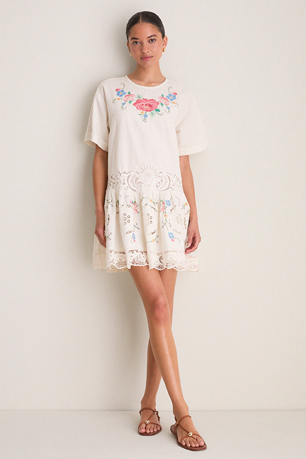 Multi Astrid Embroidery Mini Dress | Sea New York