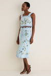 Blue Audra Embroidery Skirt