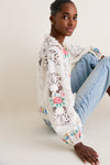 Multi Astrid Embroidery Long Sleeve Blouse