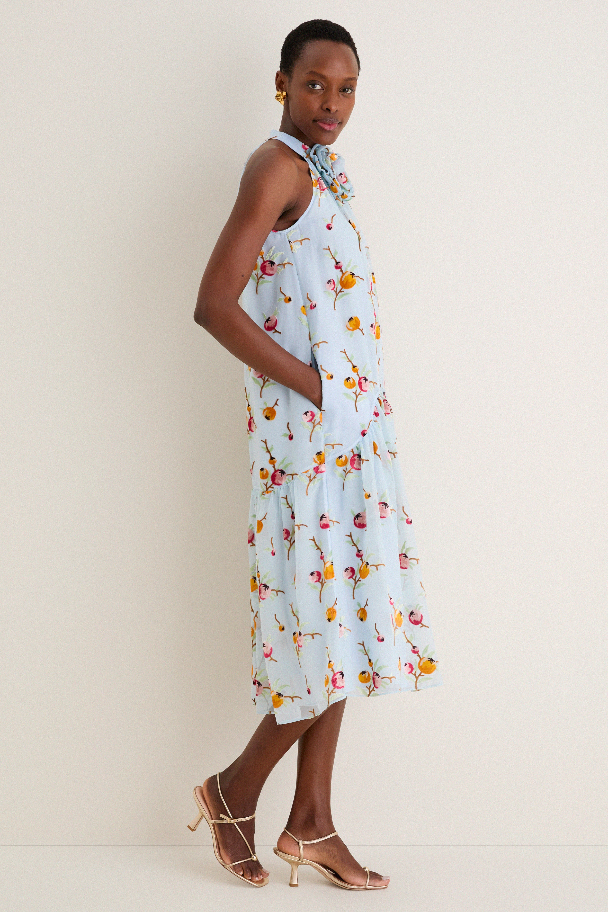 Blue Freya Print Tank Dress