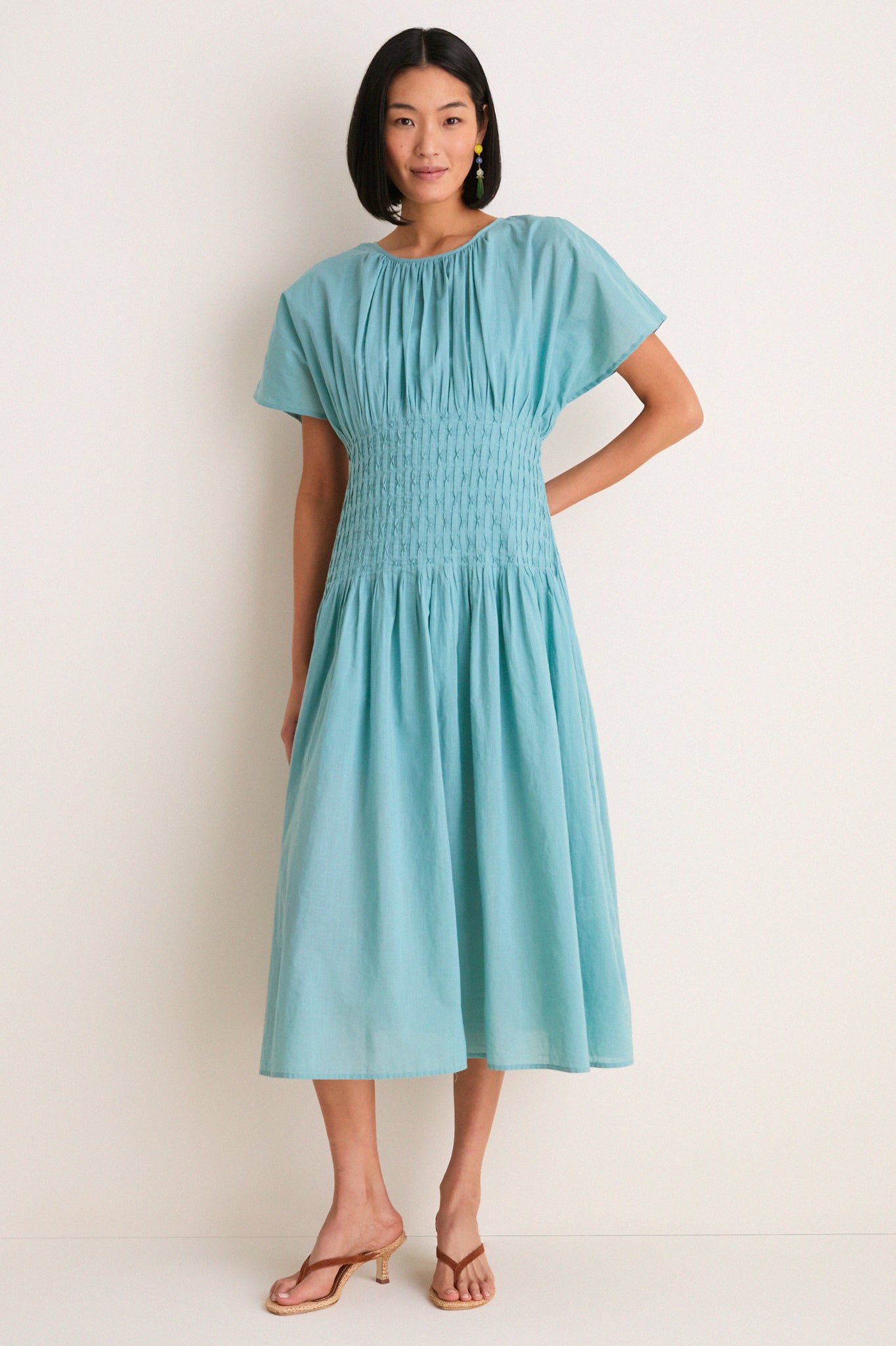 ワンピース HOLIDAY RAMIE SUMMER DRESS Blue Violet Ramie Dress | Sea New York