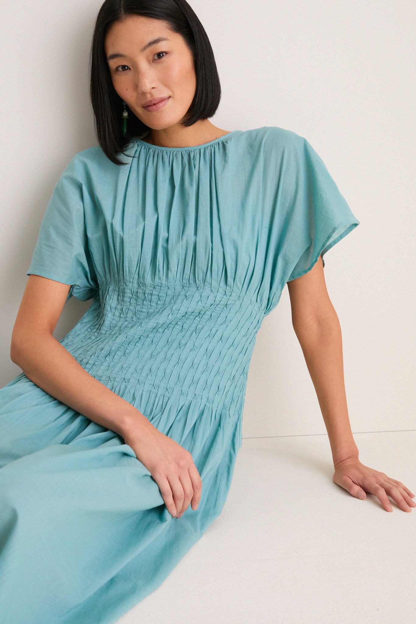 Blue Violet Ramie Dress