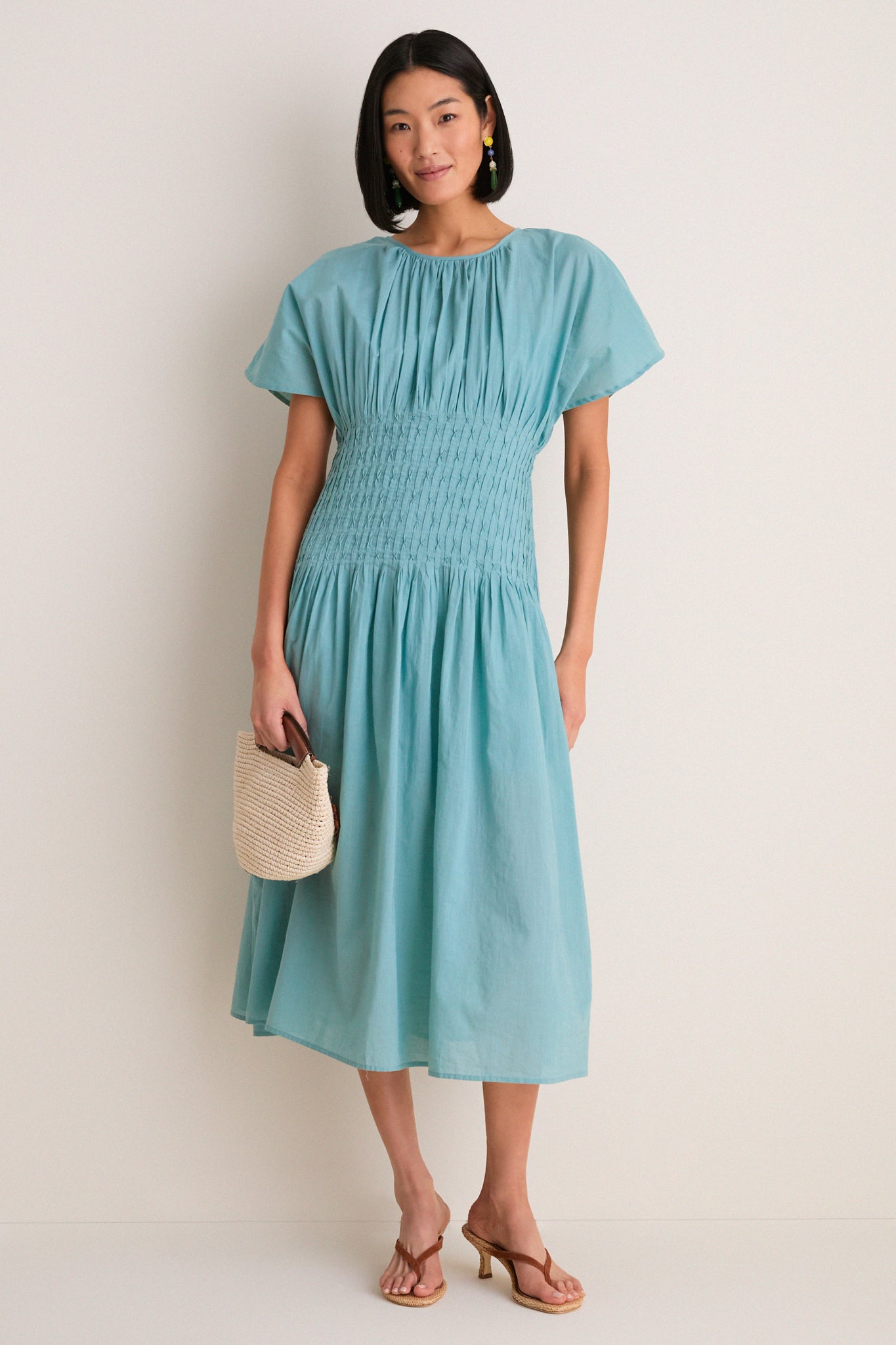 pale blue knee length dress Sea New York Blue Violet Ramie Dress Blue / 0