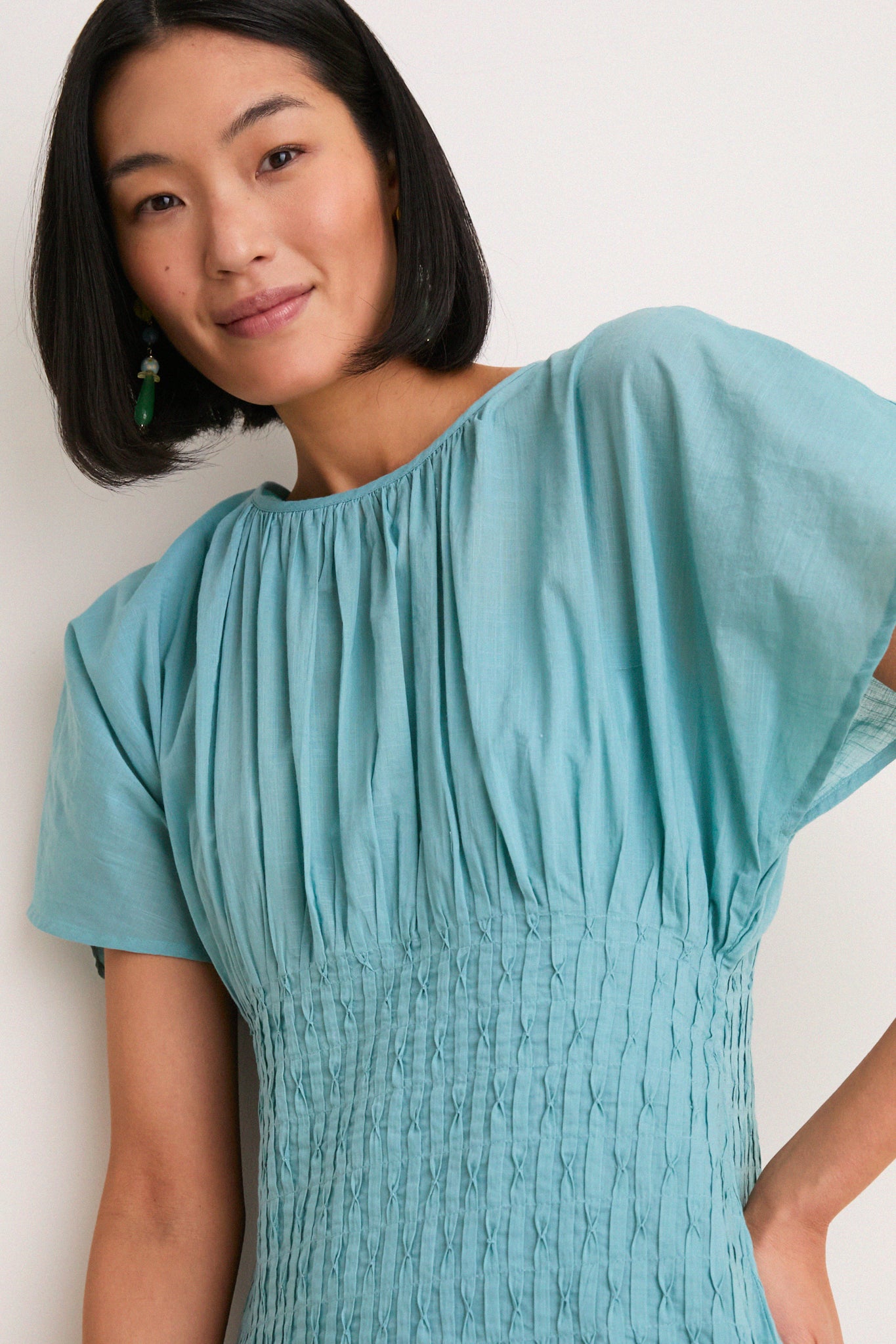 Blue Violet Ramie Dress