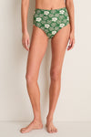 Green Gloria Print Bikini Bottom