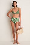 Green Gloria Print Bikini Bottom