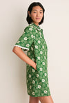 Green Gloria Print Mini Dress Coverup