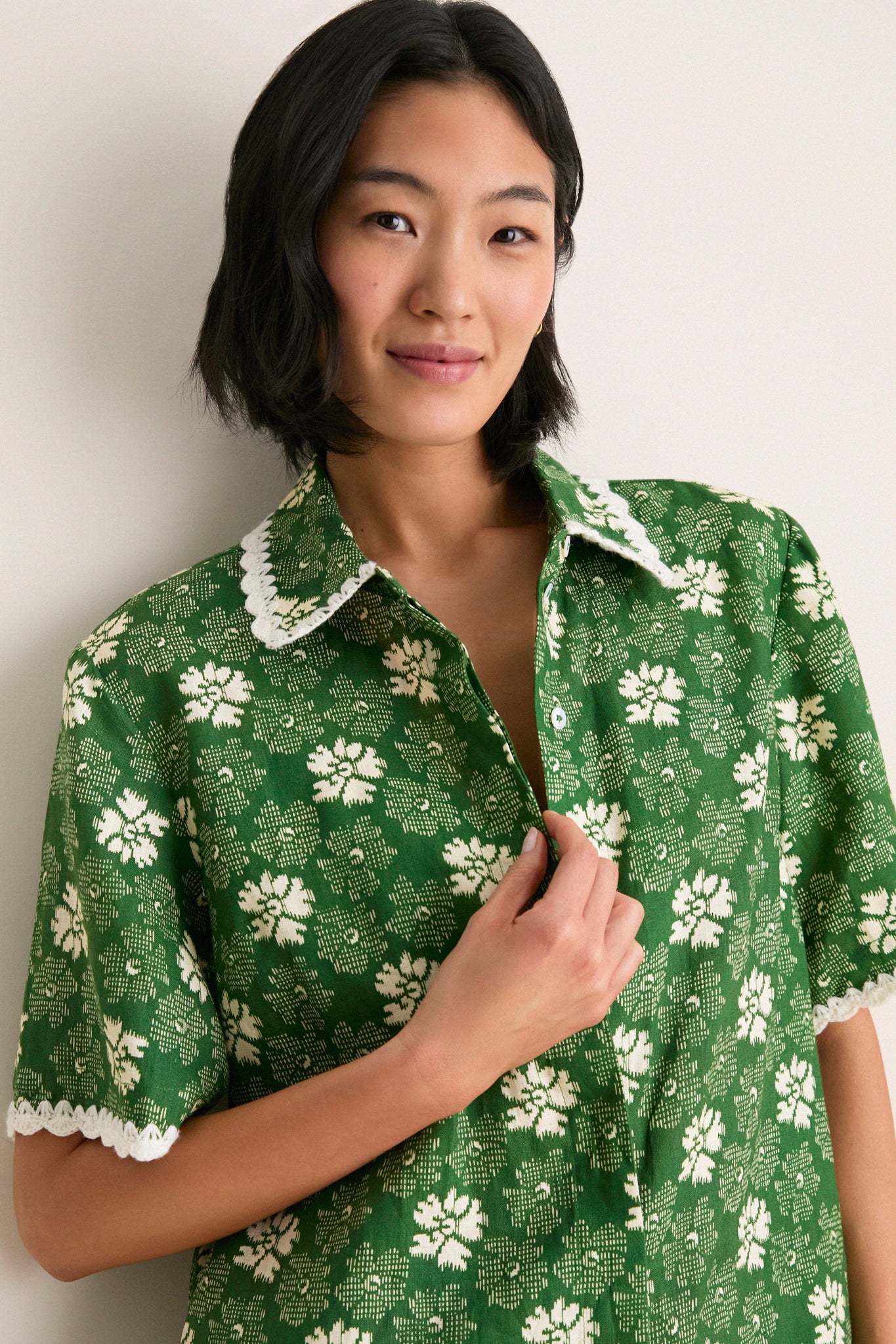 Green Gloria Print Mini Dress Coverup | Sea New York Green Gloria Print Mini Dress Coverup | Sea New York