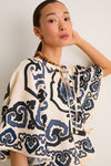 Exclusive Cream Blaise Print Top