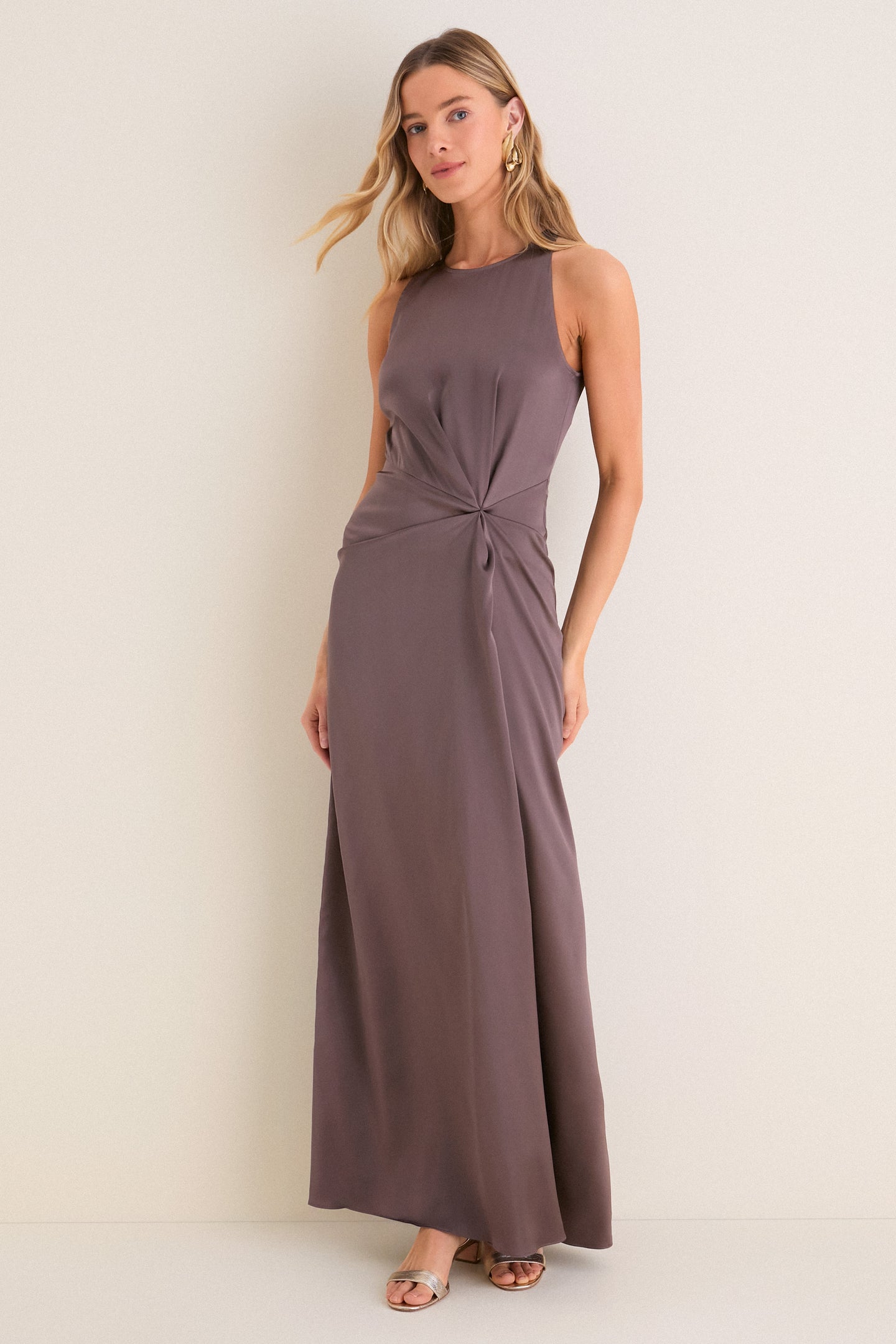 Mink Jaelyn Silk Dress