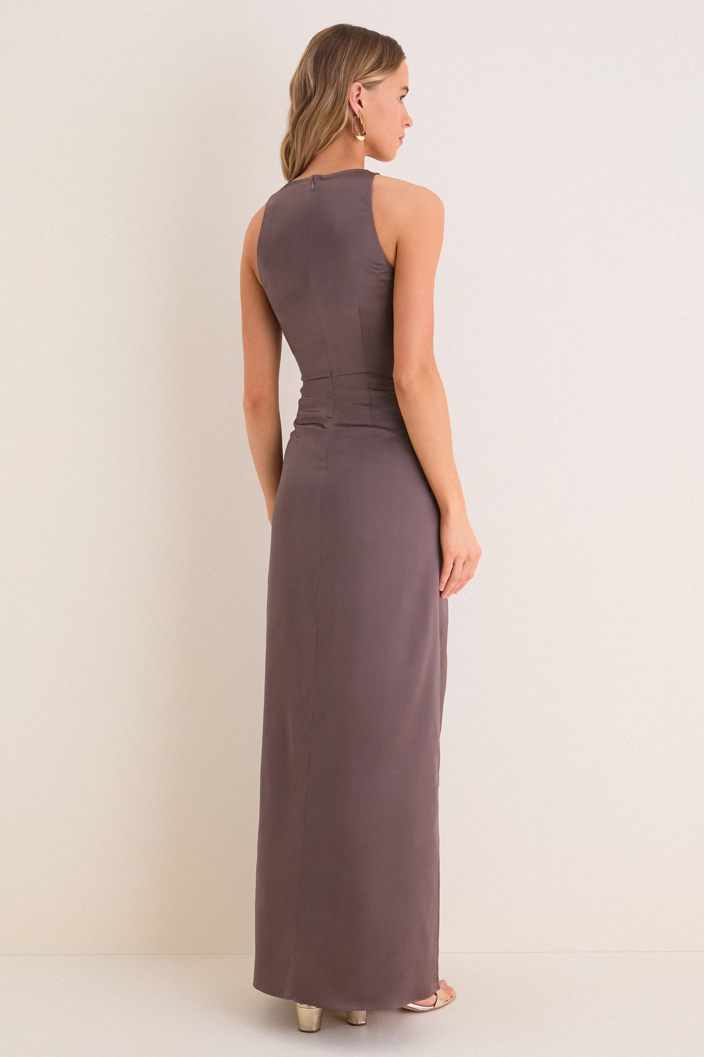 Mink Jaelyn Silk Dress