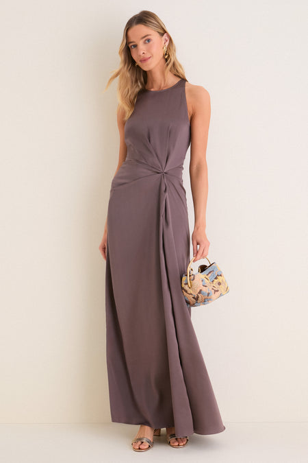 Mink Jaelyn Silk Dress