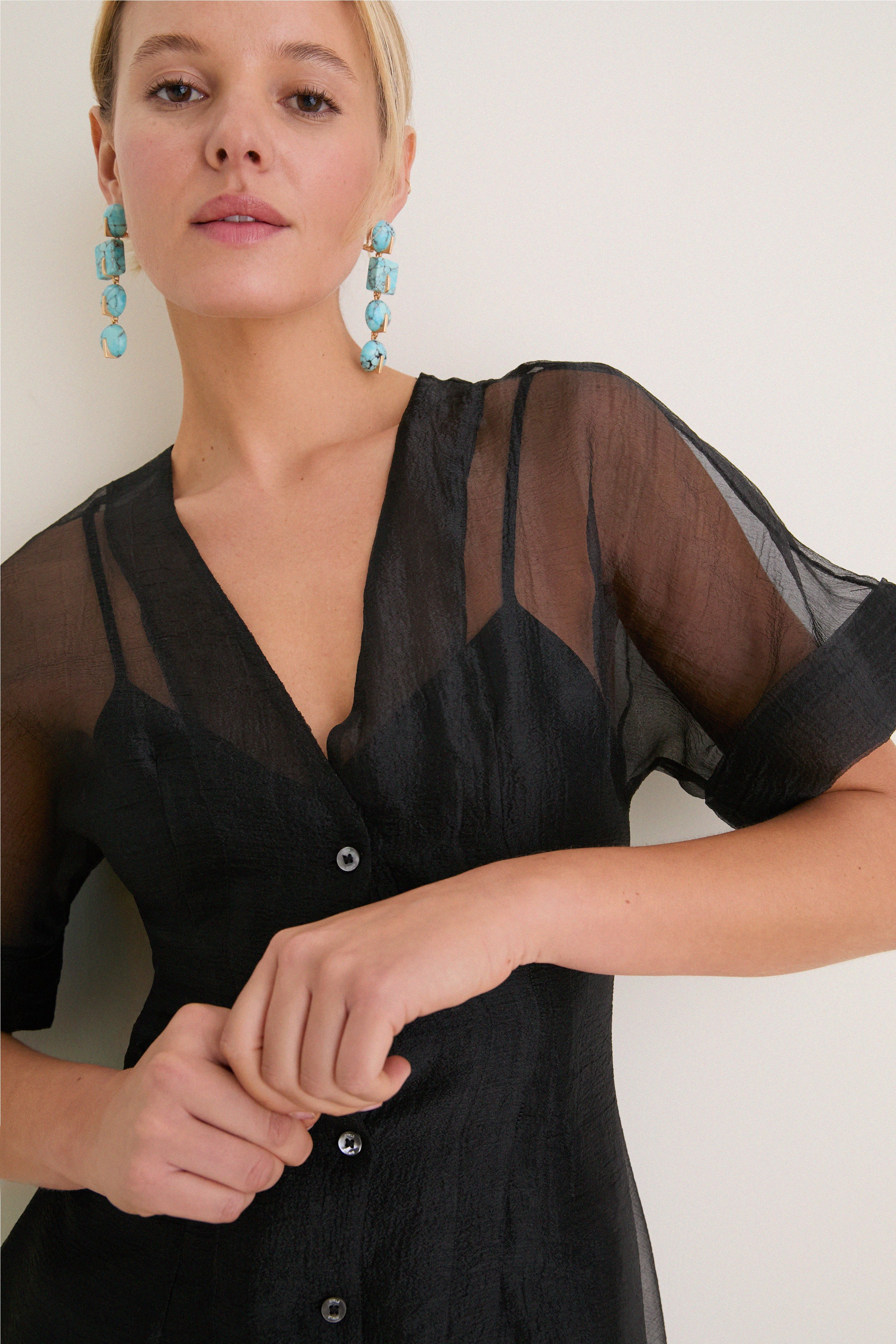 STAUD, Elle Dress in Black, Size XS STAUD, Elle Dress in Black, Size XS