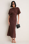Dark Oak Amelie Linen Dress