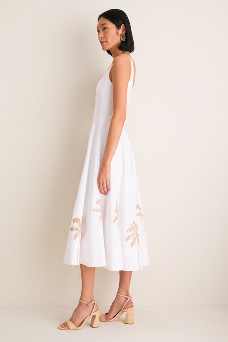White Embroidery Wells Dress