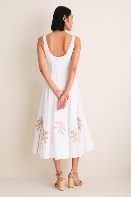 White Embroidery Wells Dress