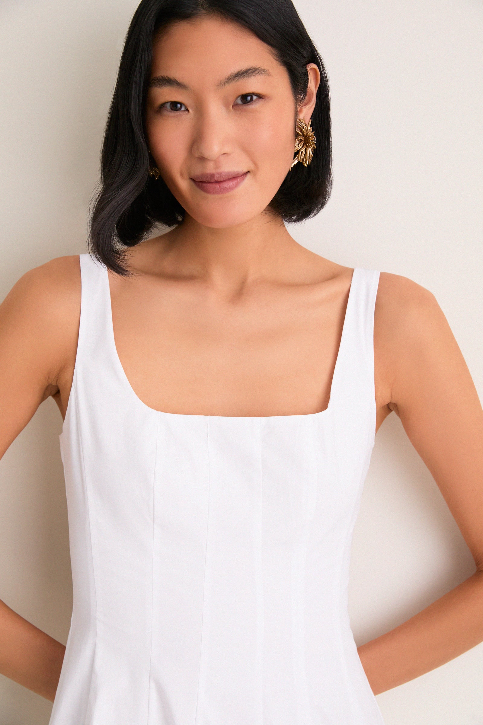 White Embroidery Wells Dress