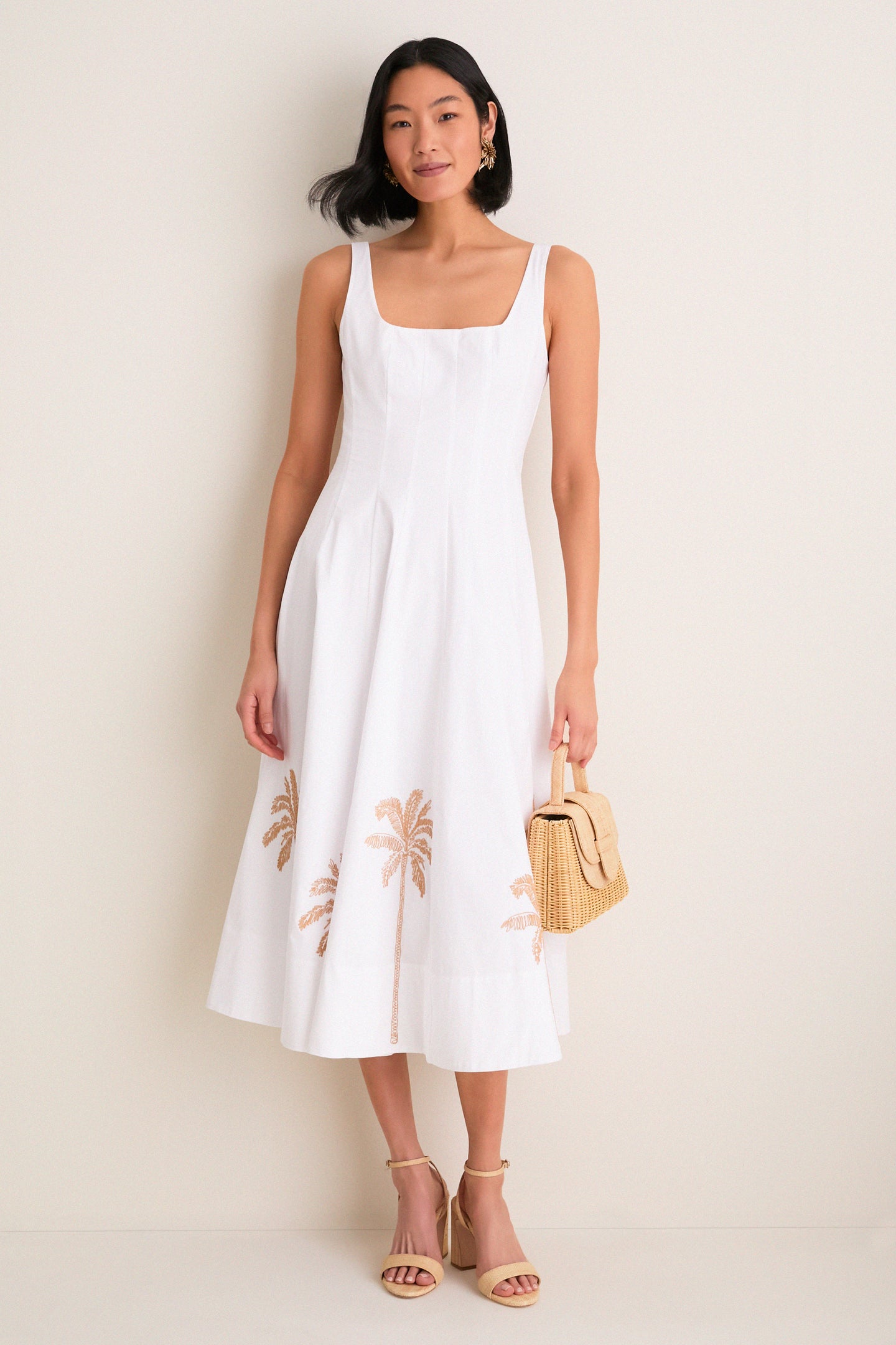 White Embroidery Wells Dress | STAUD White Embroidery Wells Dress | STAUD