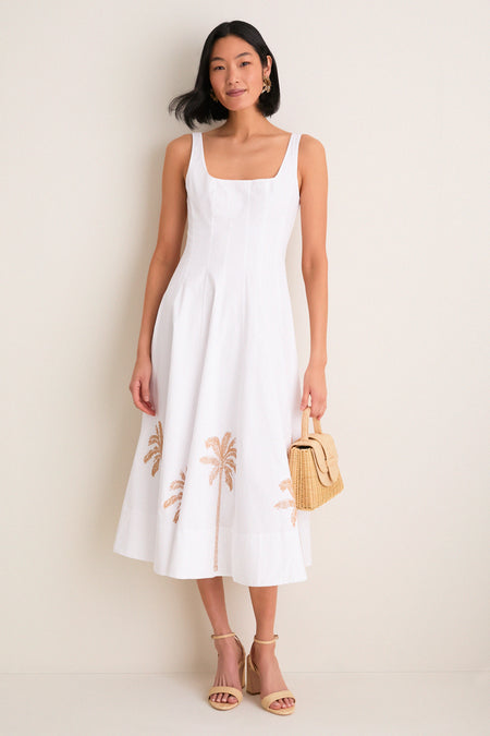 White Embroidery Wells Dress