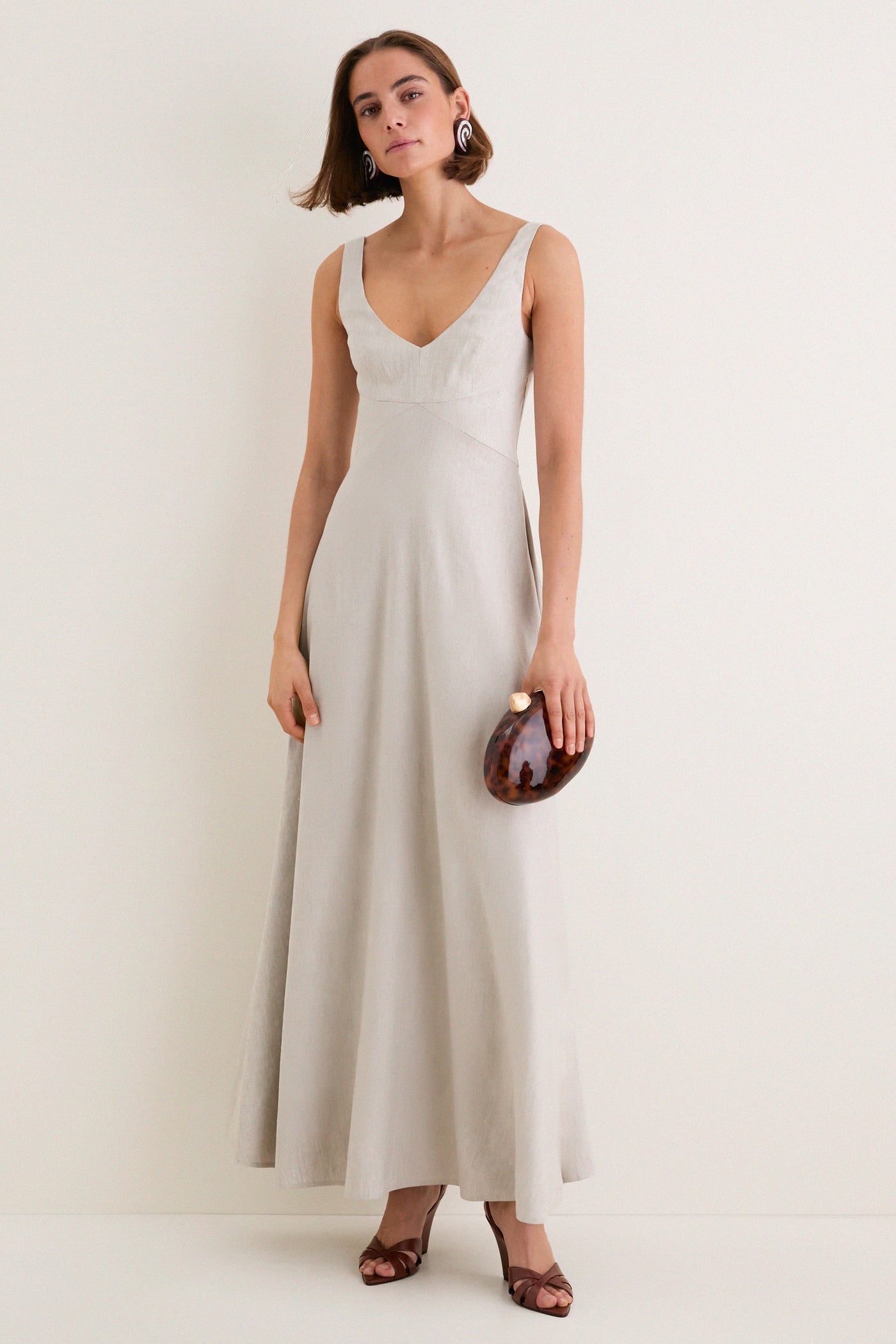 Natural Madison Linen Dress