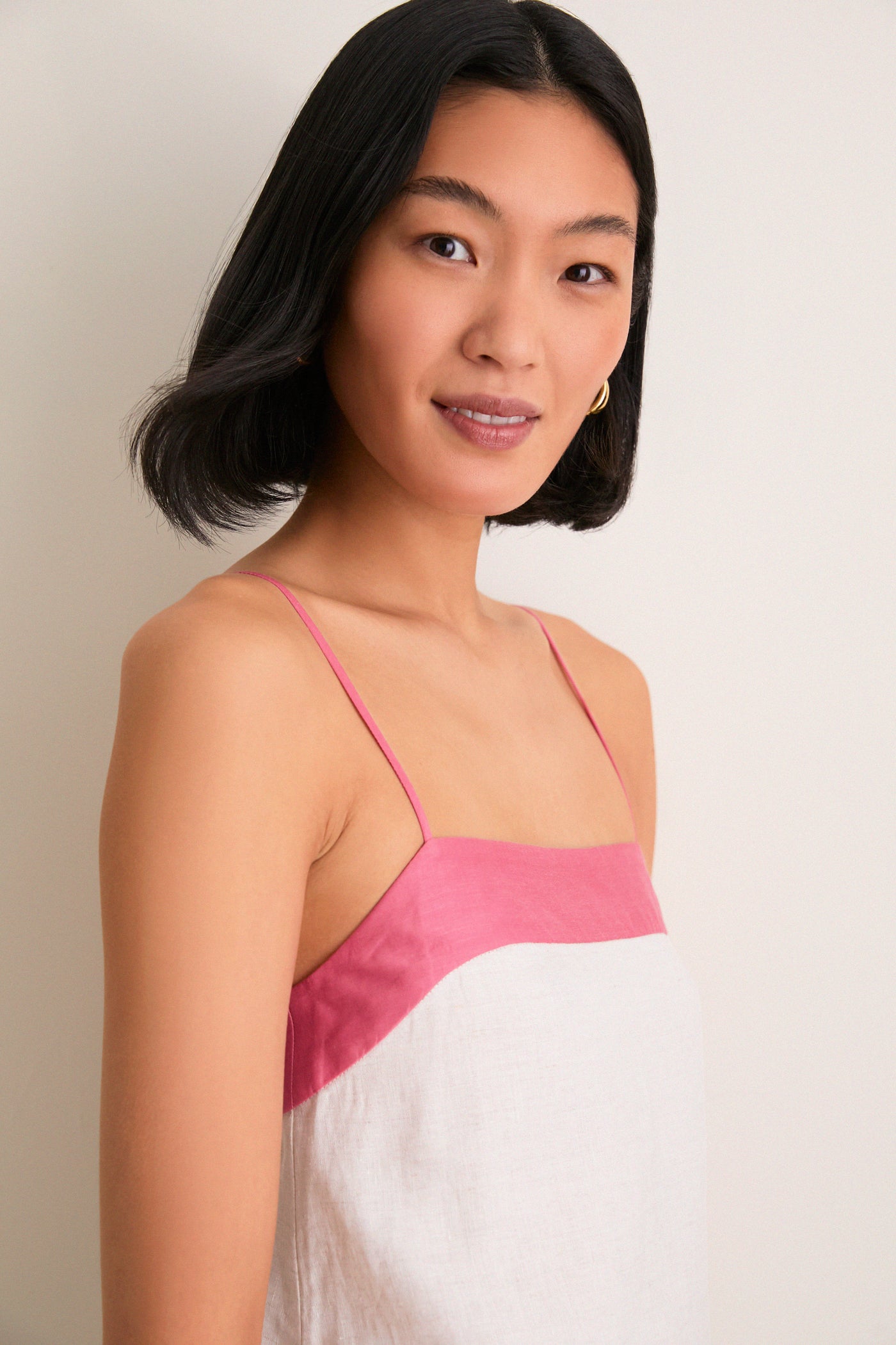 STAUD Laura Linen Mini Dress | Pink | Size XL STAUD Laura Linen Mini Dress | Pink | Size XL