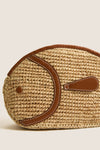 Natural and Tan Pesce Clutch