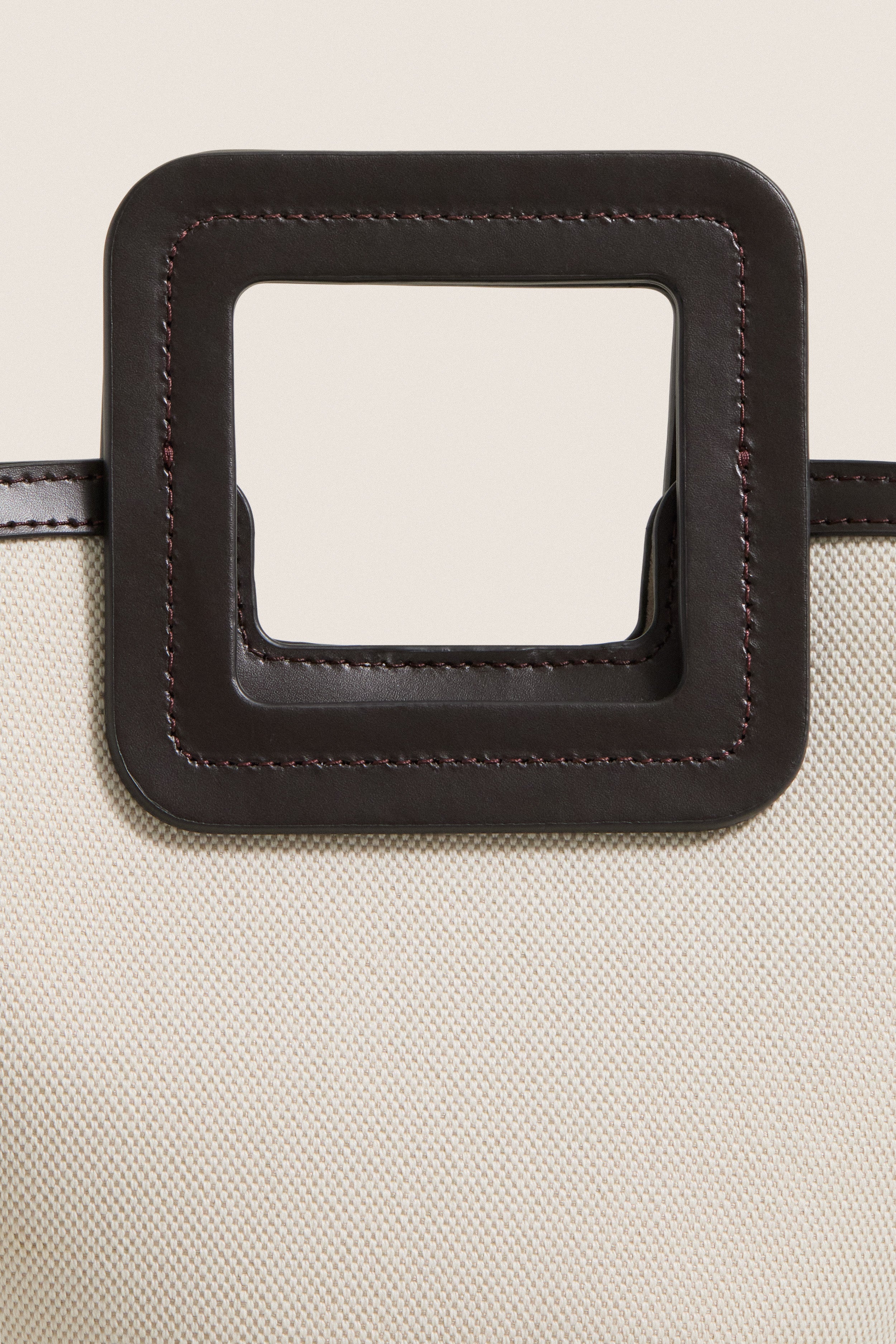 Natural and Espresso Shirley Mini Bucket | STAUD