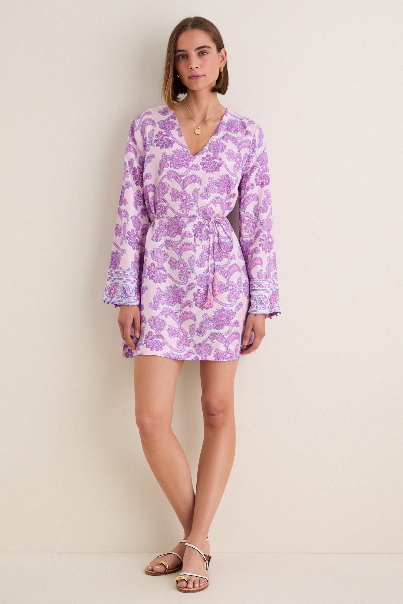 jaya mini dress Cleobella Jaya Mini Dress Paisley Ditzy Paisley Ditzy / XL
