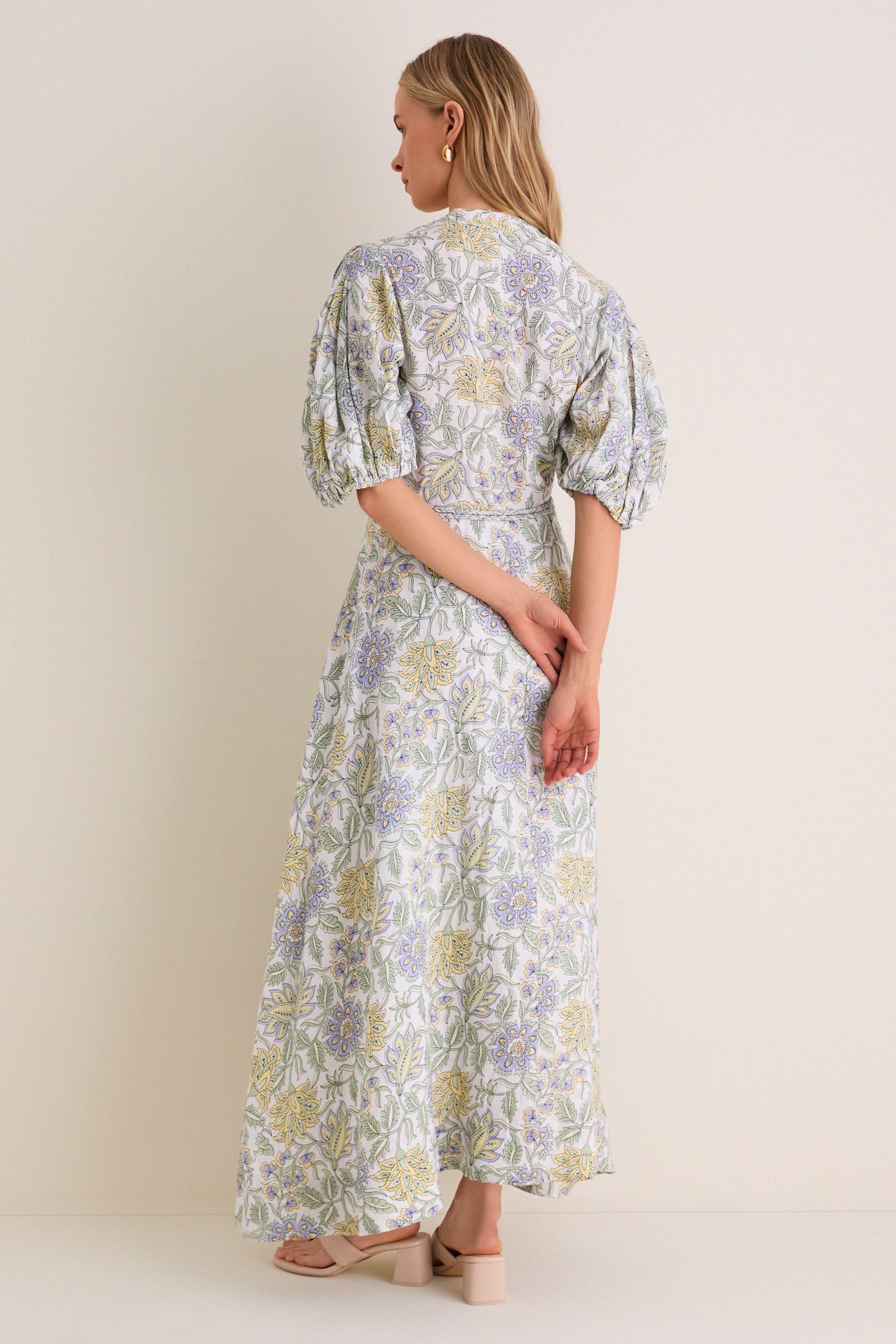 Heritage Lemon Kira Maxi Dress