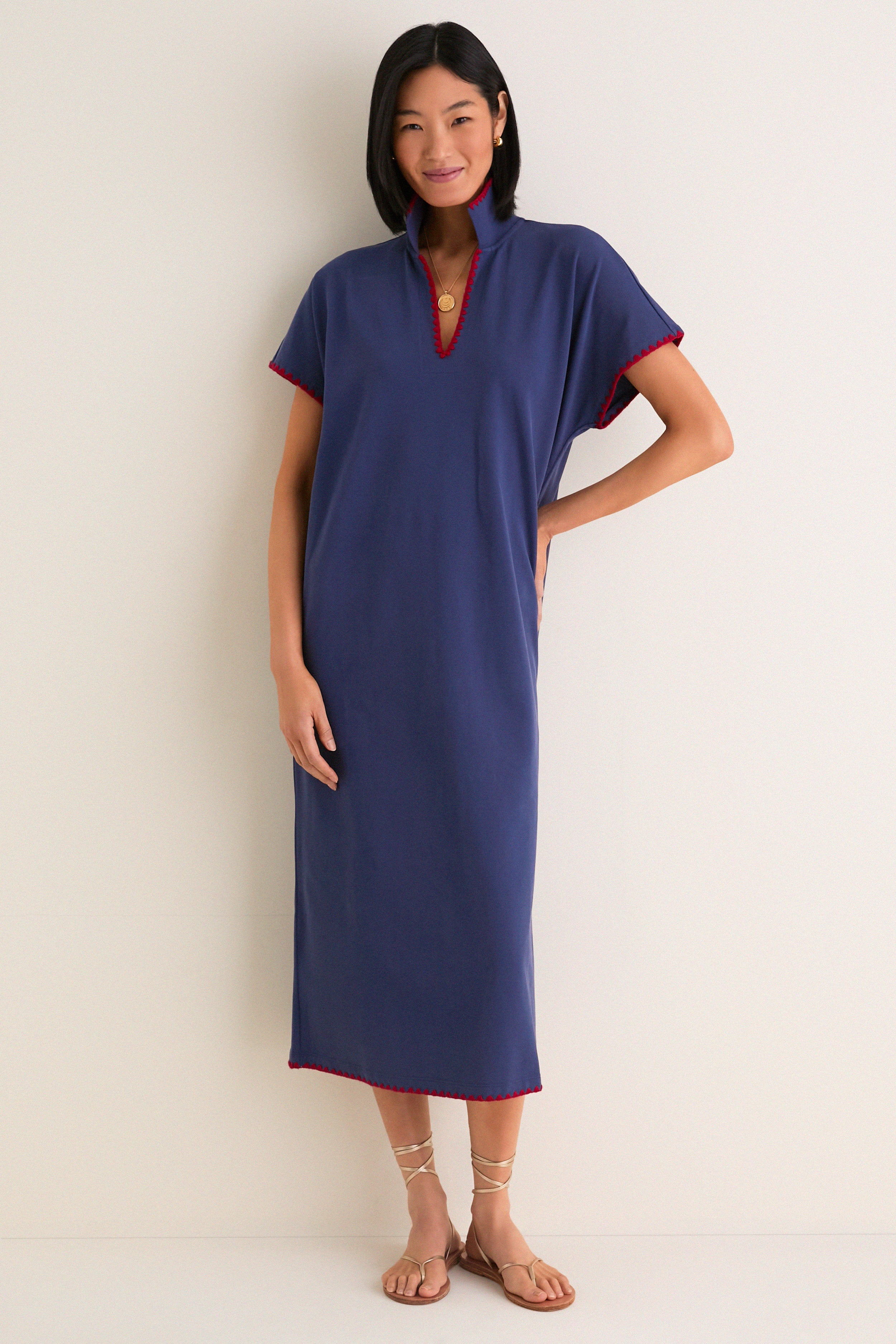 Navy Pique Melissa Maxi Dress | Tuckernuck