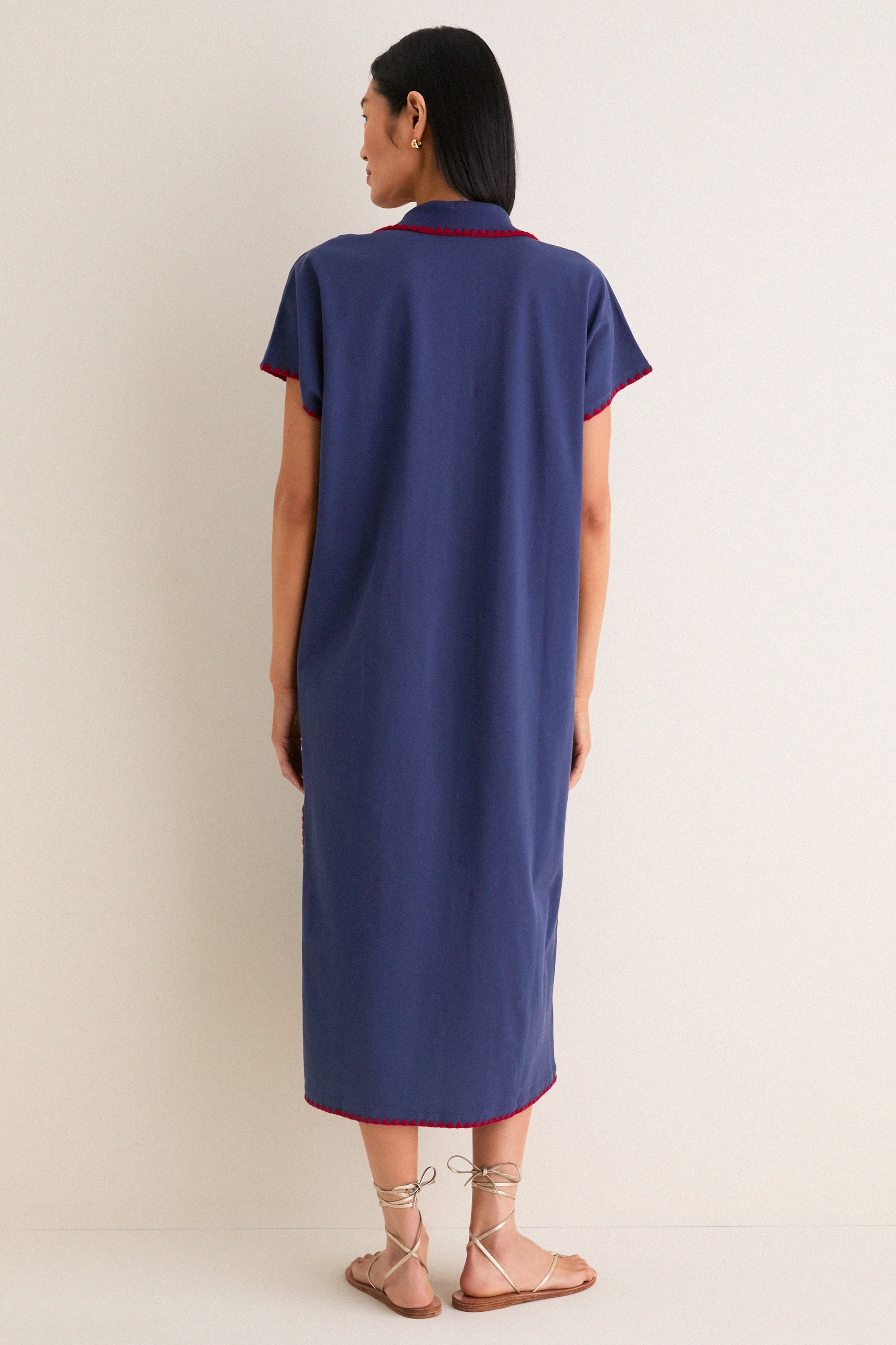 Navy Pique Melissa Maxi Dress | Tuckernuck