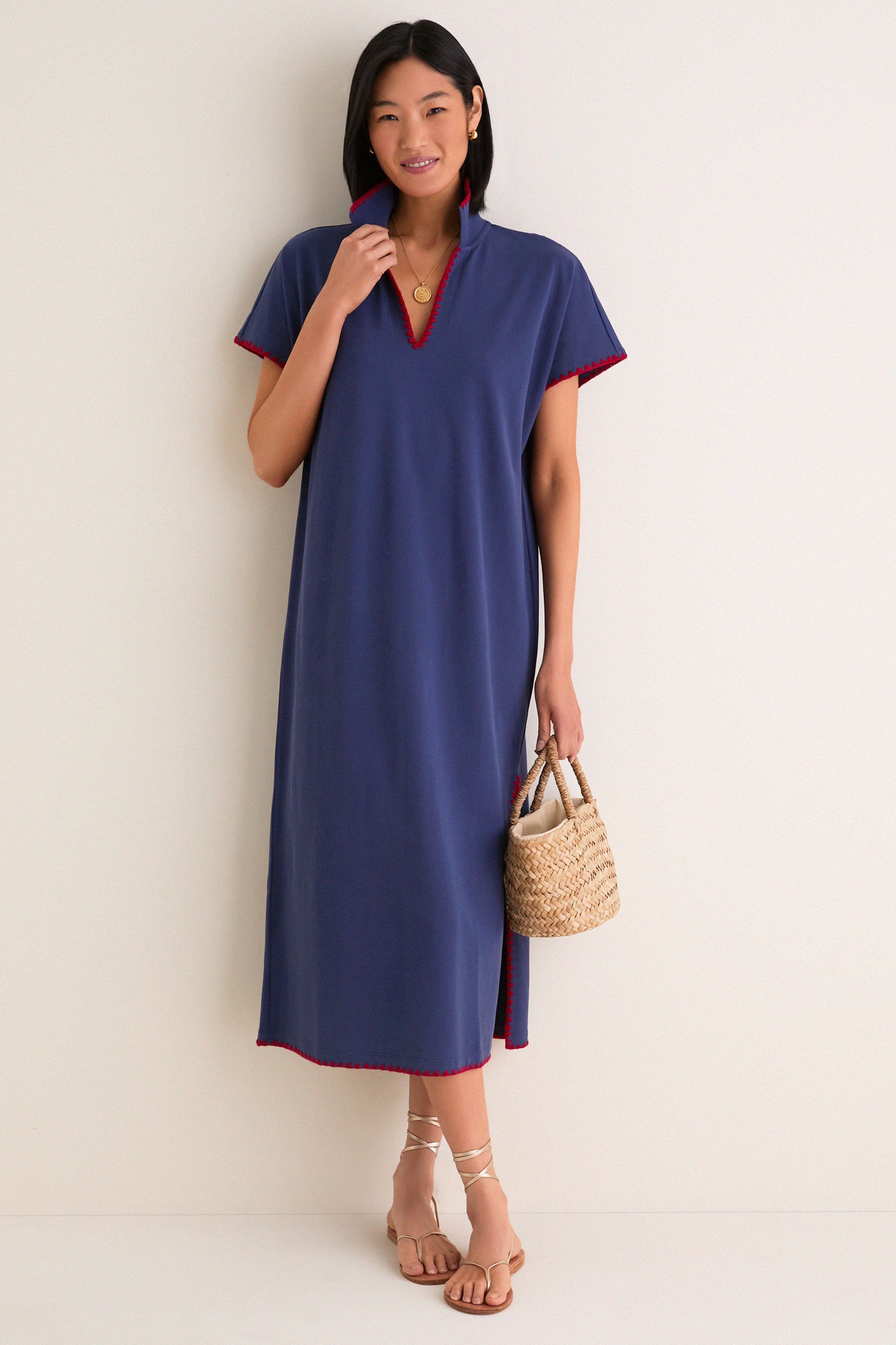Navy Pique Melissa Maxi Dress | Tuckernuck