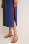 Navy Pique Melissa Maxi Dress