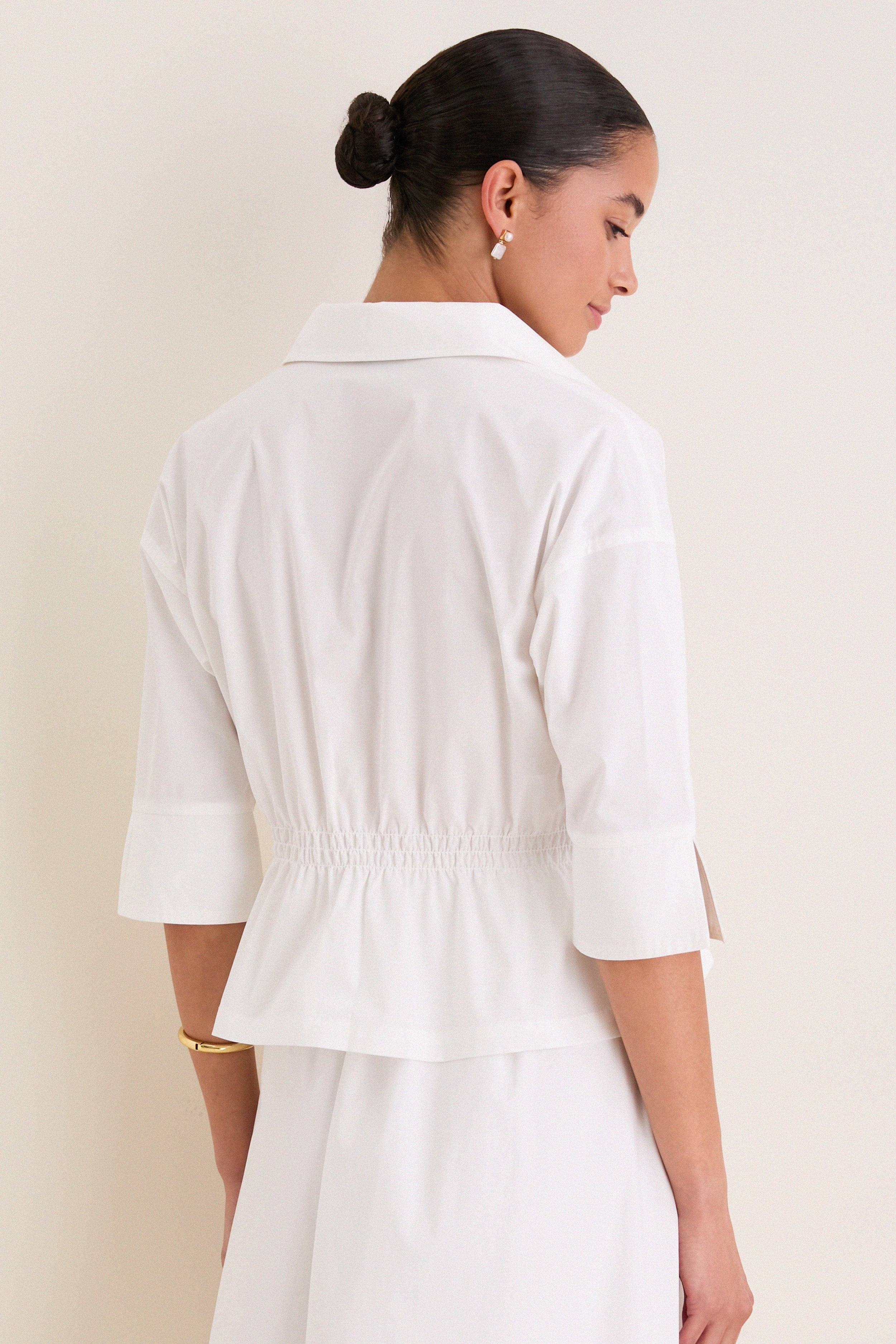 White Poplin Roberts Top