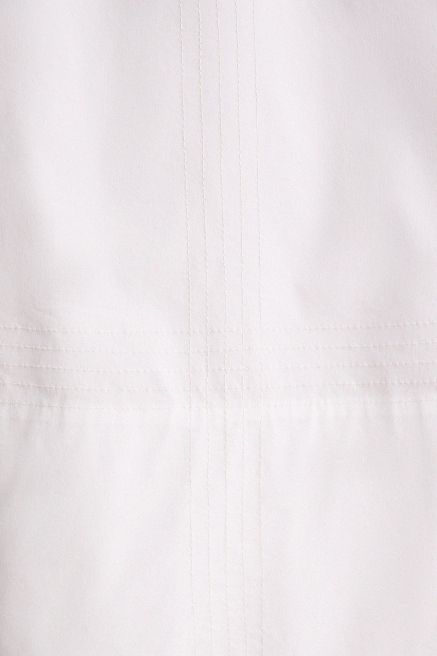 White Poplin Trapunto Stitch Brie Skirt